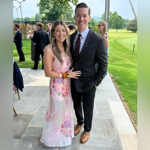 For Love & Lemons Lisa Floral Organza Maxi Dress